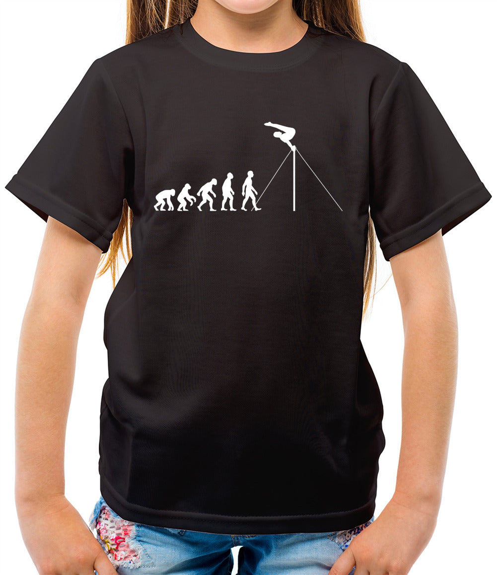 Evolution Of Man Horizontal Bars - Childrens / Kids Crewneck T-Shirt