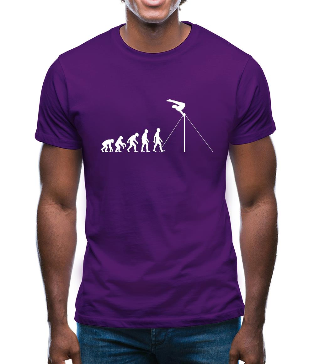 Evolution Of Man Horizontal Bars Mens T-Shirt