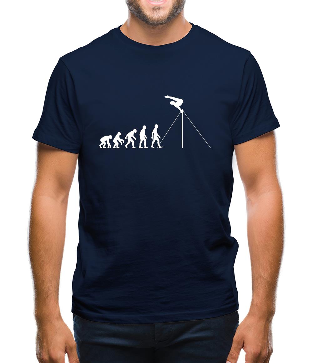 Evolution Of Man Horizontal Bars Mens T-Shirt