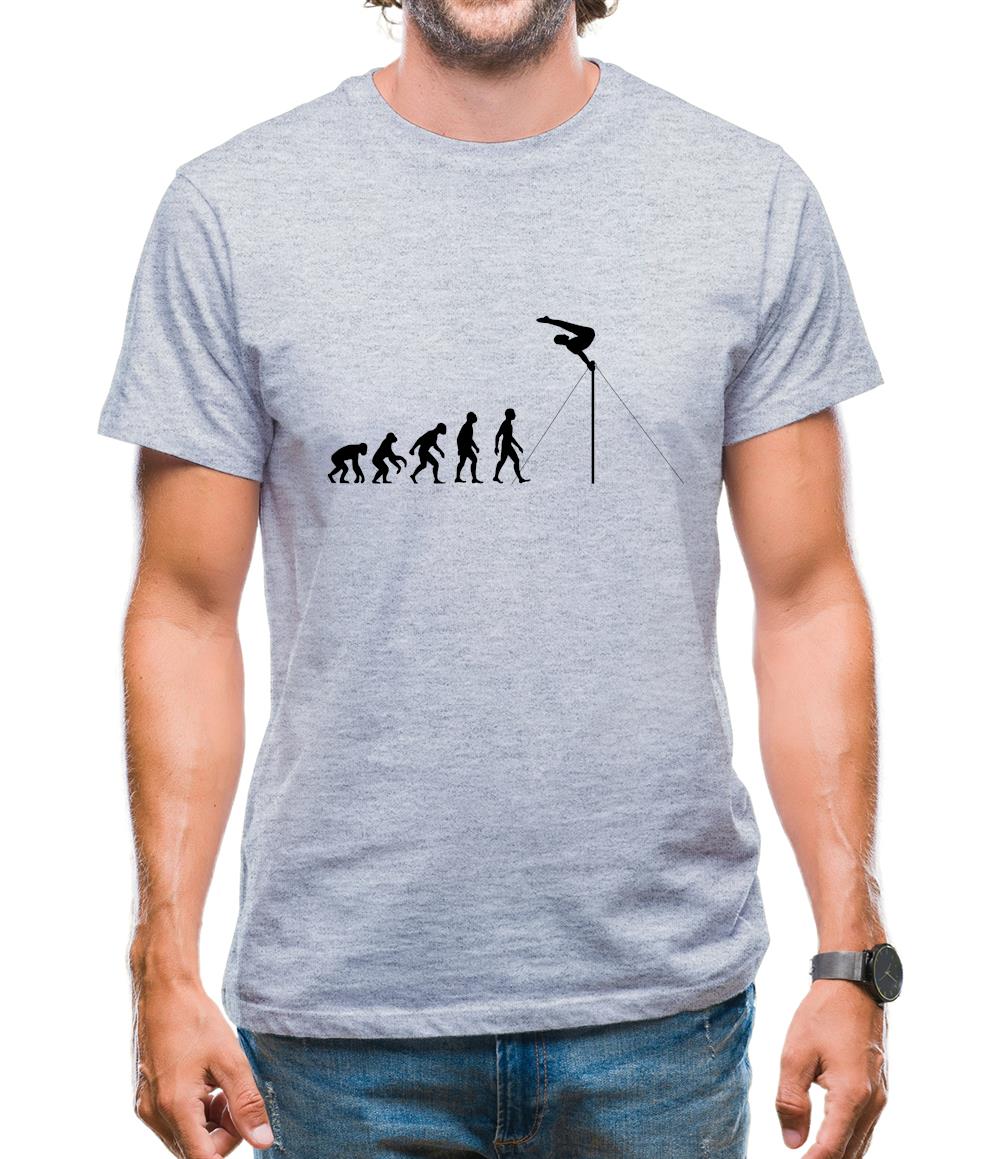 Evolution Of Man Horizontal Bars Mens T-Shirt