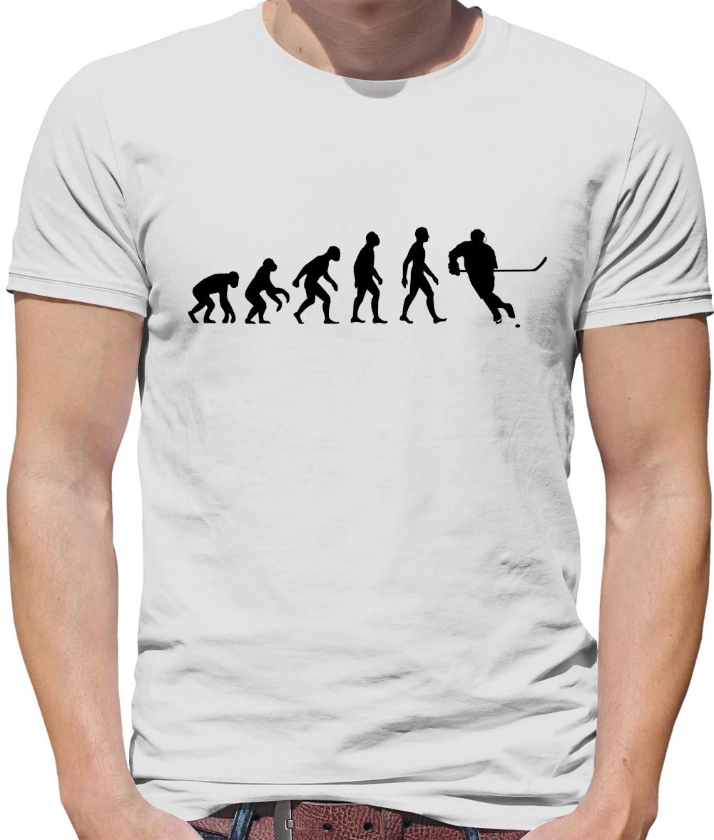 Dressdown Evolution of Man Ice Hockey Mens T-Shirt