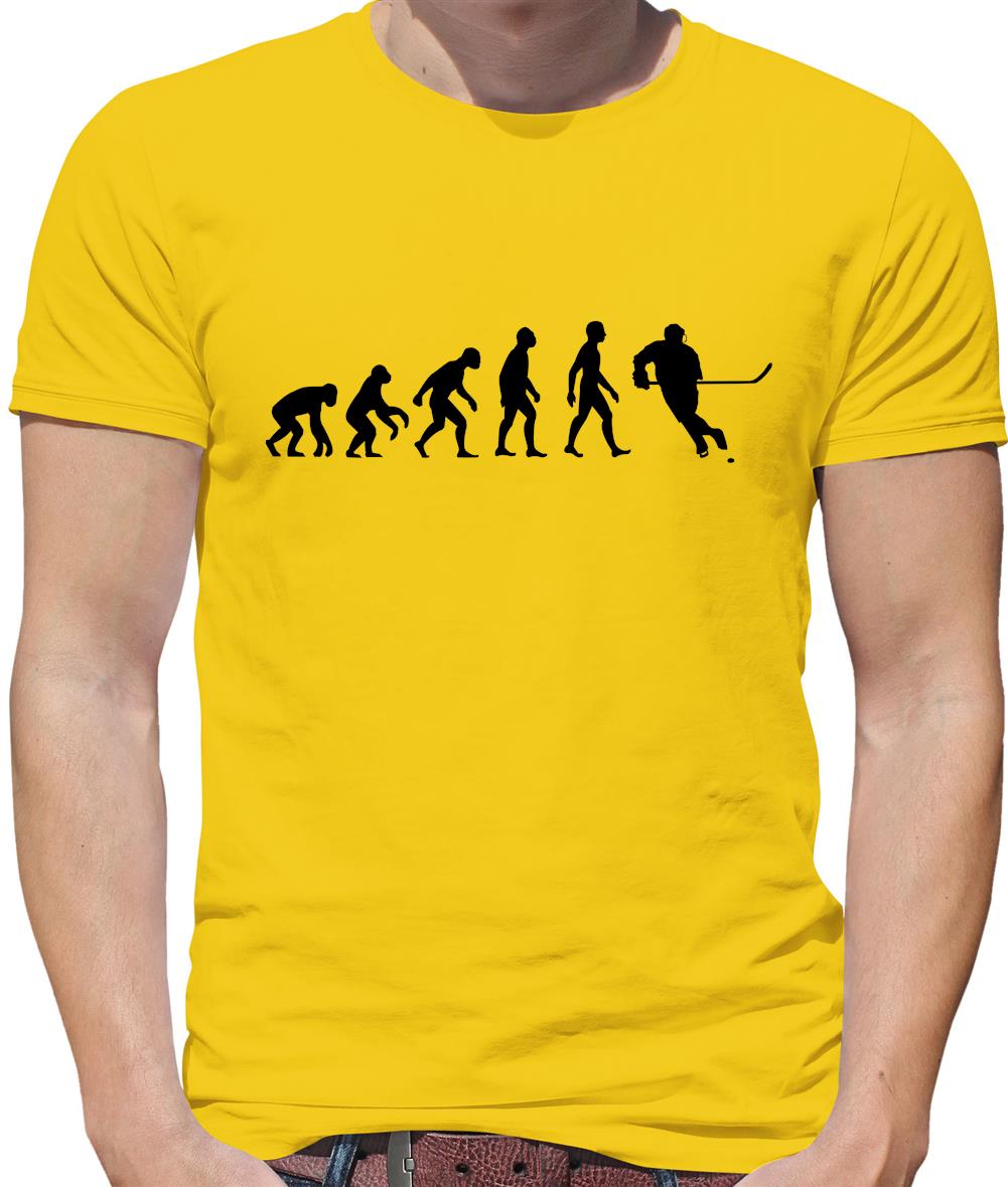 Evolution of Man Ice Hockey Mens T-Shirt