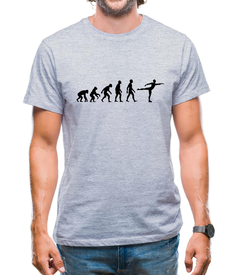 Evolution Of Man Ice Skating Mens T-Shirt