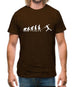 Evolution Of Man Javelin Mens T-Shirt