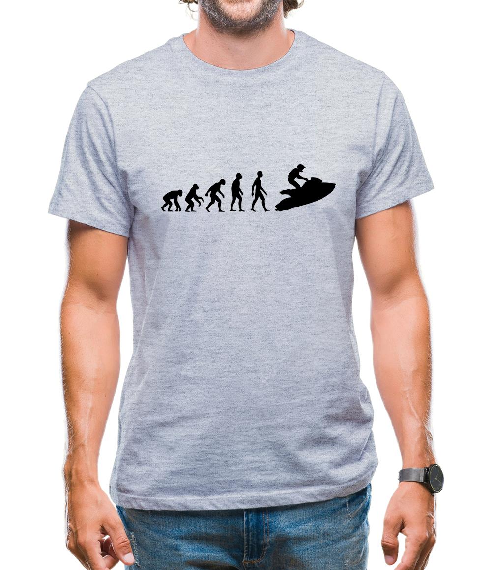 Evolution Of Man Jet Ski Mens T-Shirt