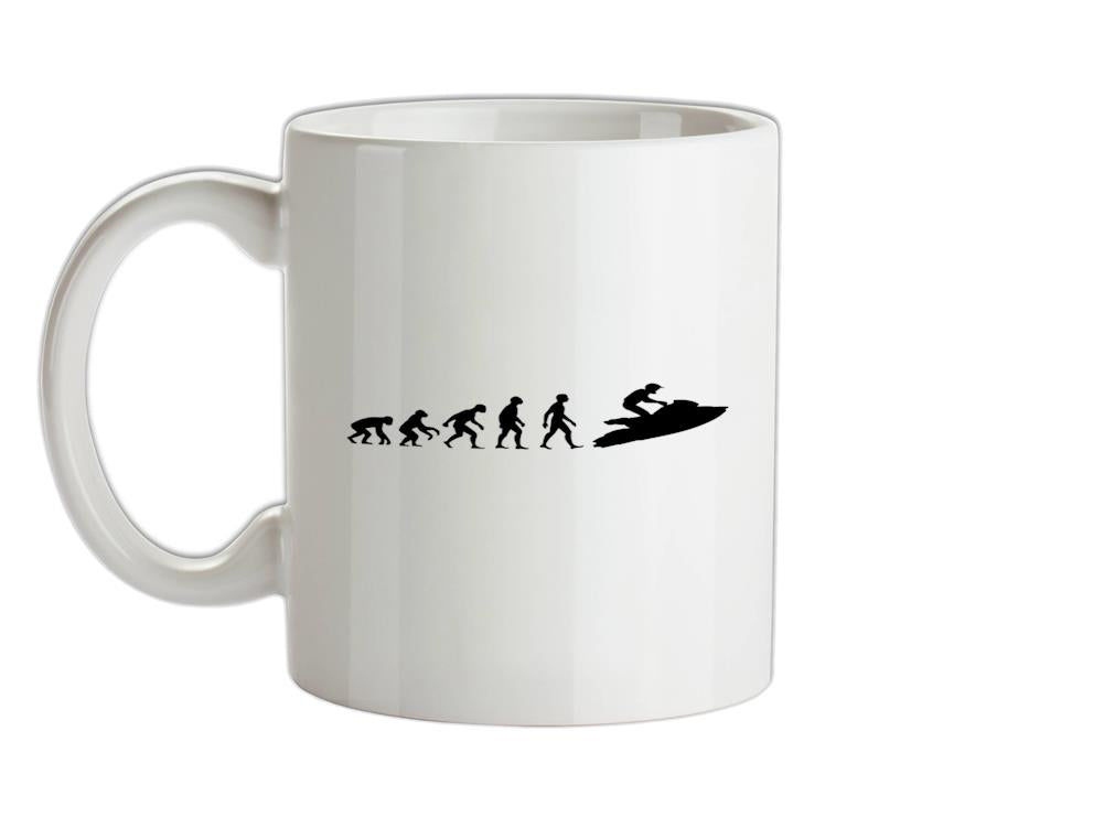 Evolution Of Man Jet Ski Ceramic Mug