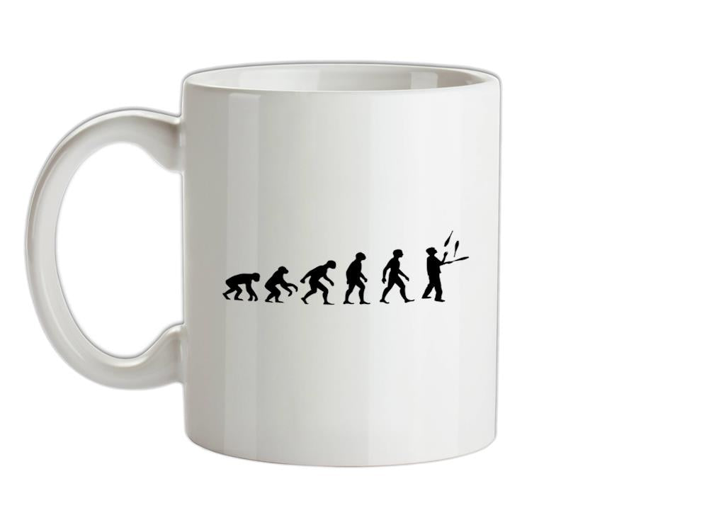 Evolution Of Man Juggler Ceramic Mug