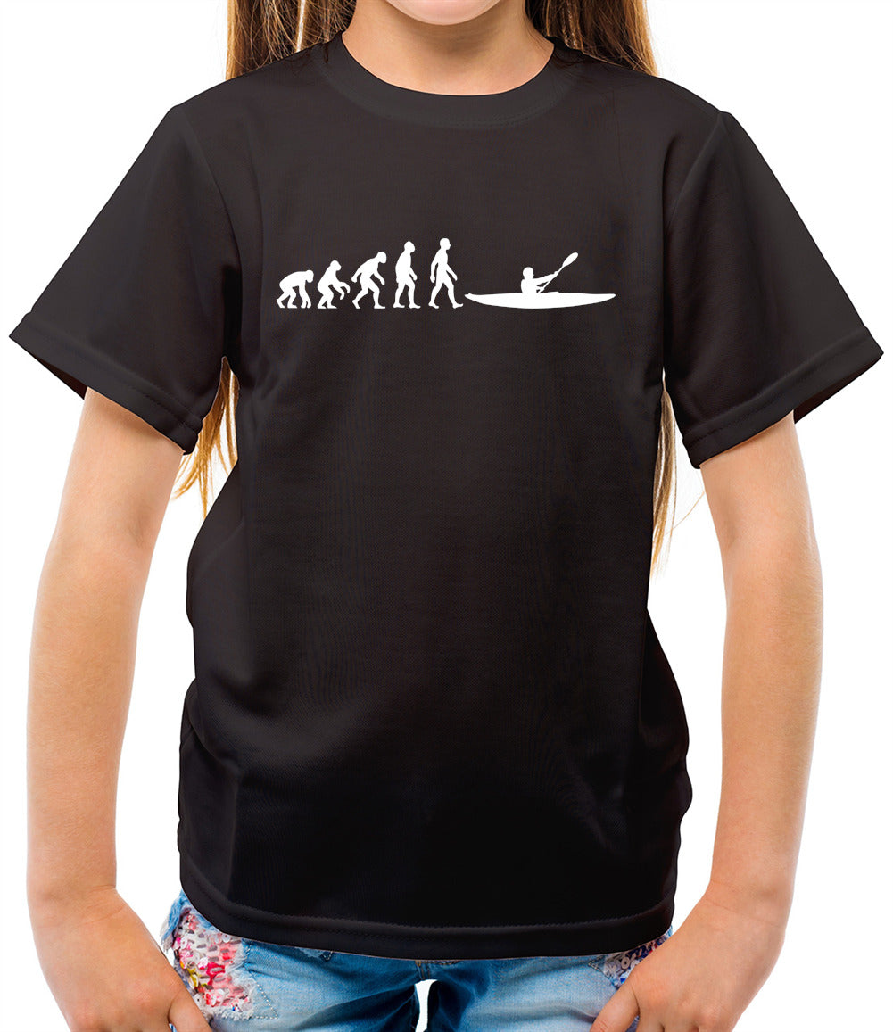 Evolution Of Man Kayak - Childrens / Kids Crewneck T-Shirt