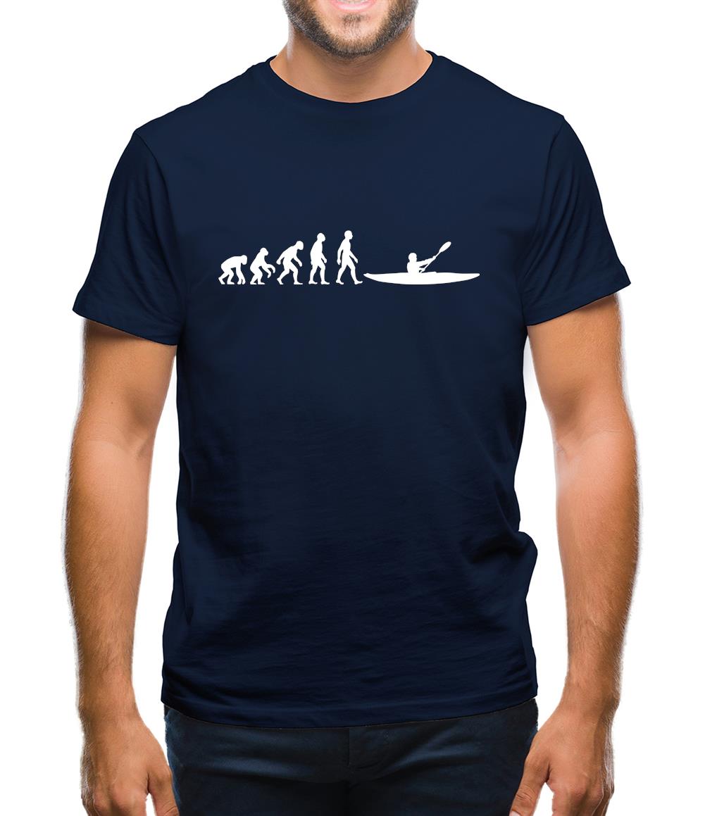 Evolution Of Man Kayak Mens T-Shirt