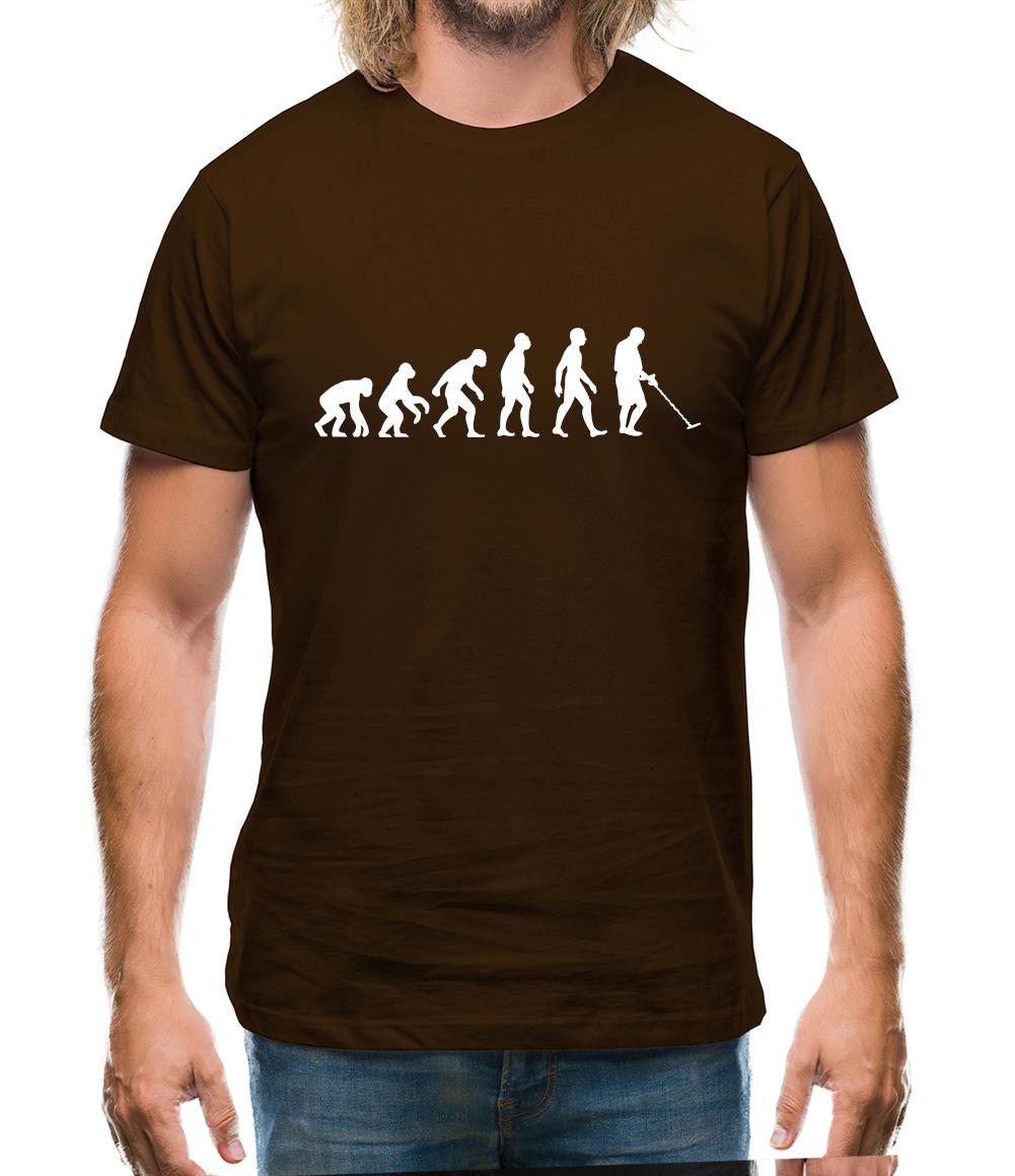 Evolution Of Man Metal Detector Mens T-Shirt