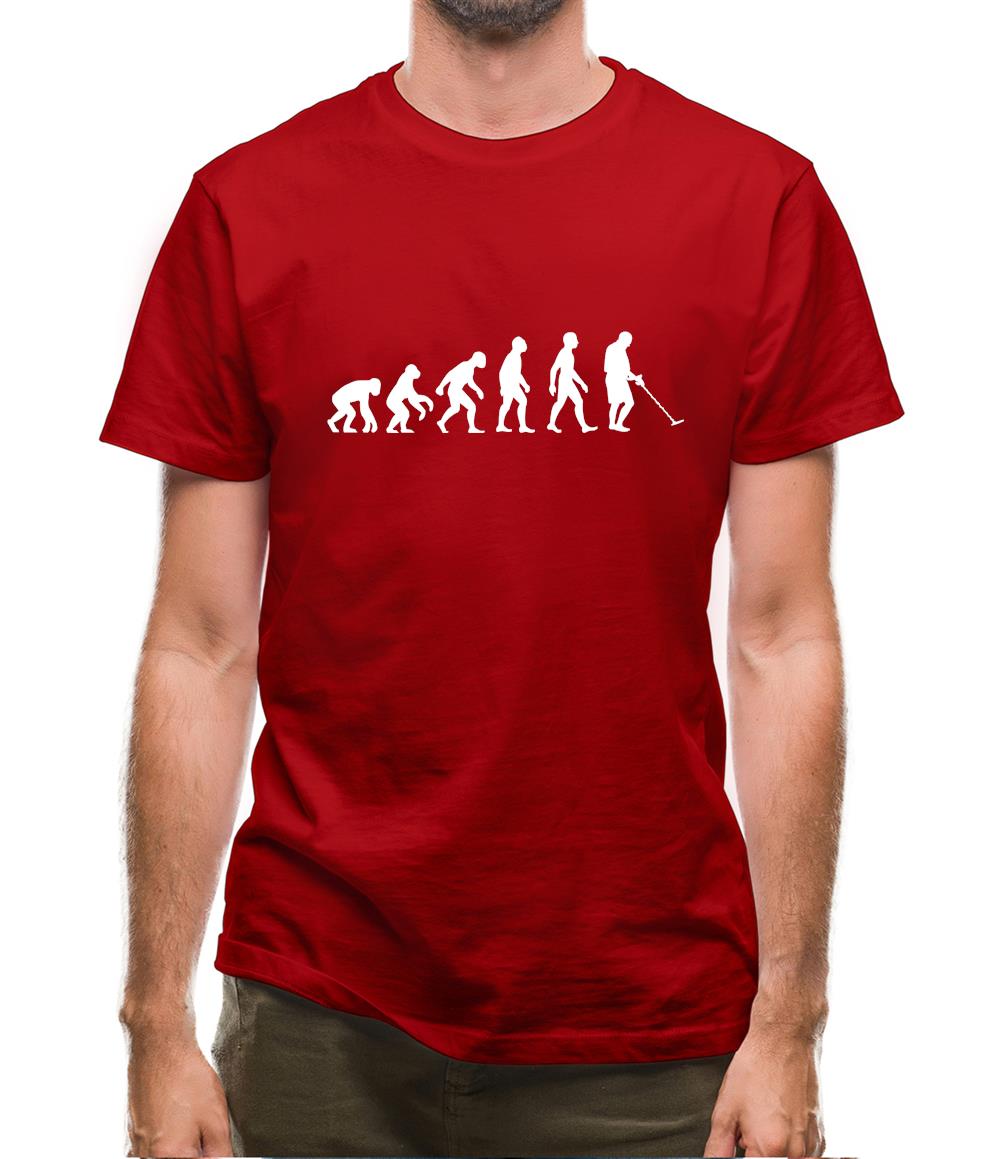 Evolution Of Man Metal Detector Mens T-Shirt