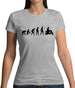 Evolution Of Man Moped Womens T-Shirt