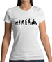 Evolution Of Man Moped Womens T-Shirt