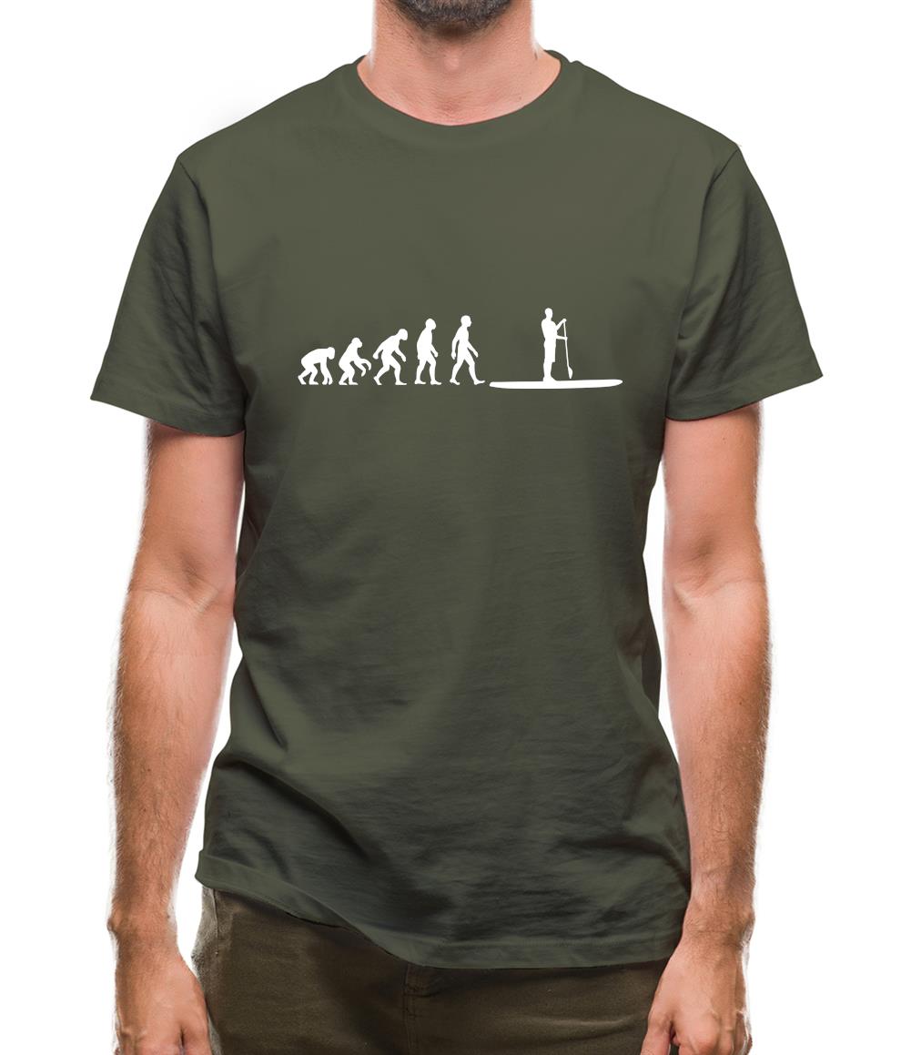 Evolution Of Man Paddle Board Mens T-Shirt