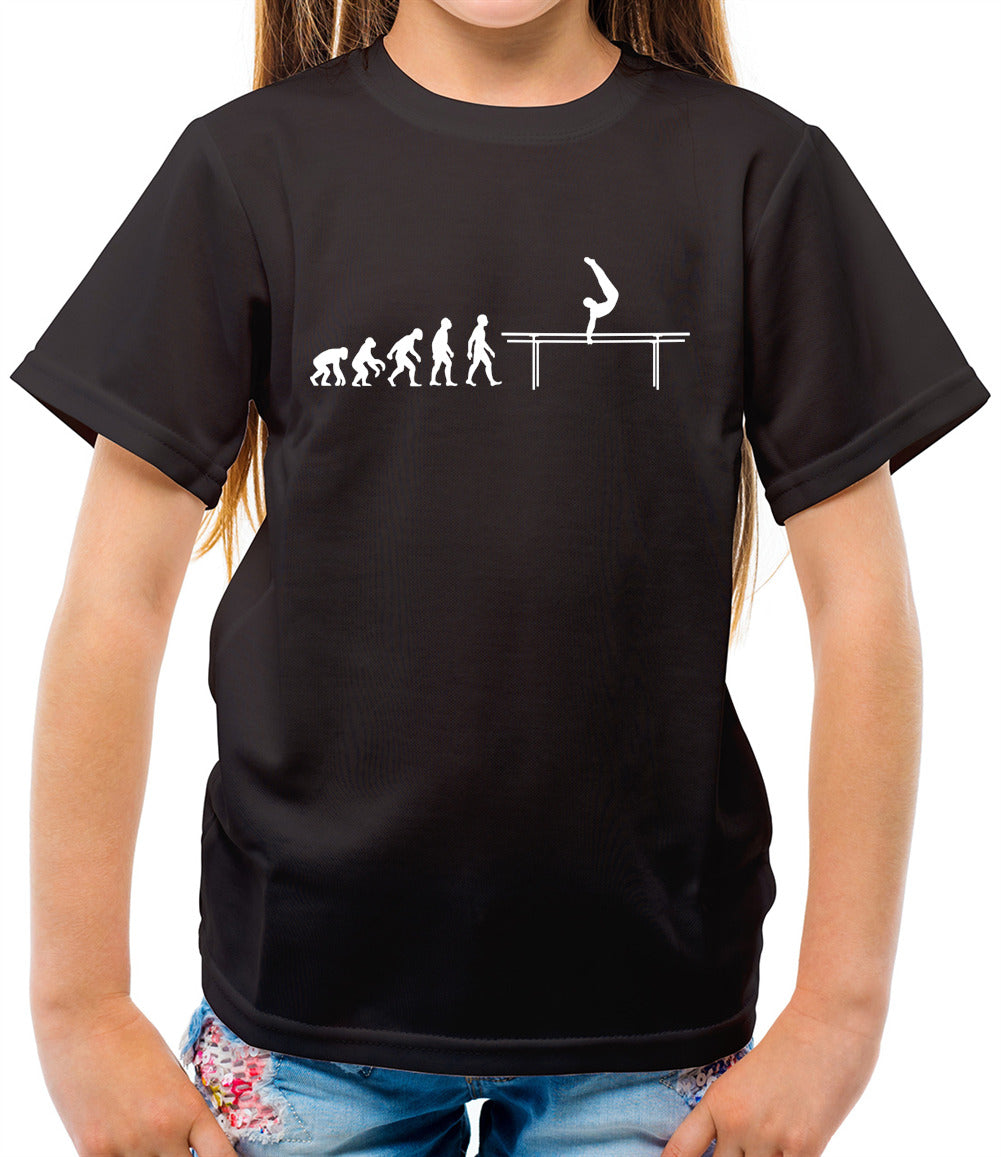 Evolution Of Man Parallel Bars - Childrens / Kids Crewneck T-Shirt