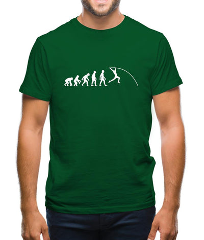 Evolution Of Man Pole Vault Mens T-Shirt