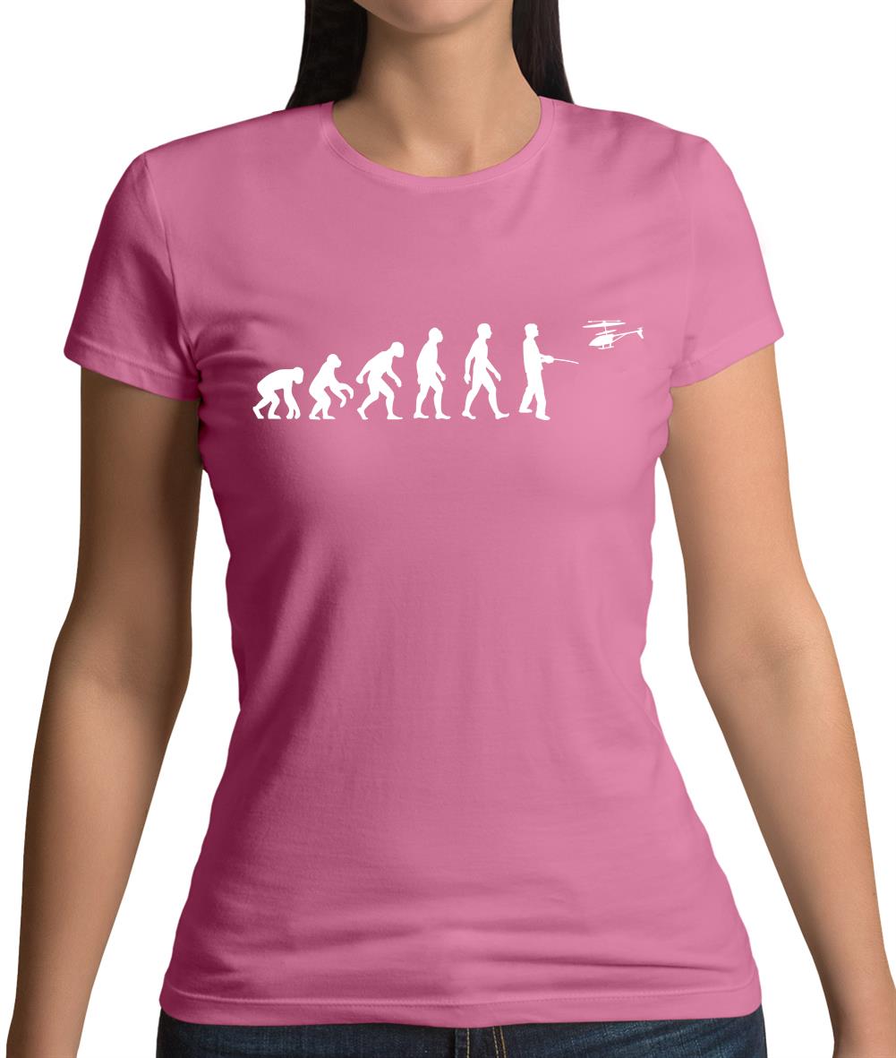 Evolution Of Man Remote Control Helicopter Womens T-Shirt