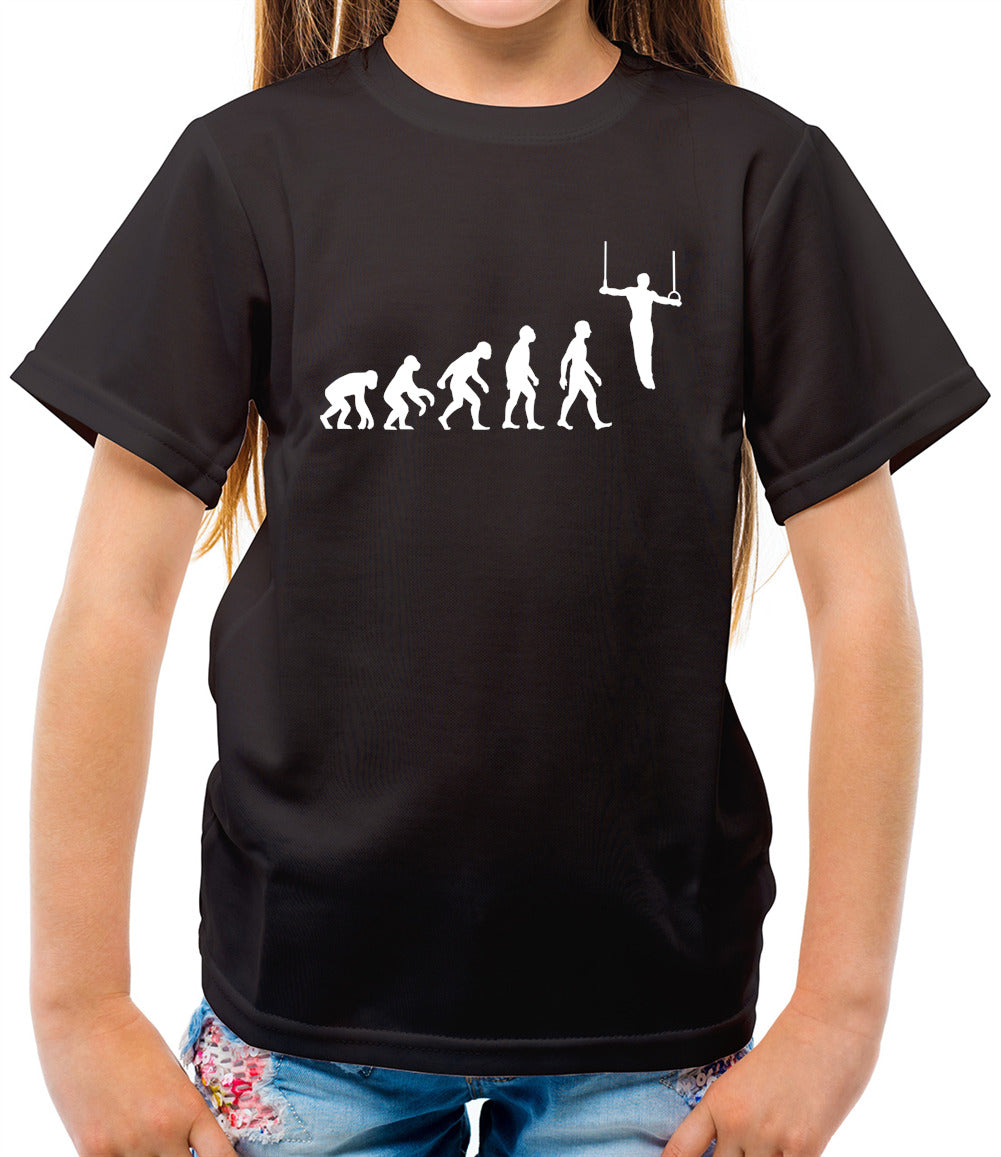 Evolution Of Man Rings - Childrens / Kids Crewneck T-Shirt
