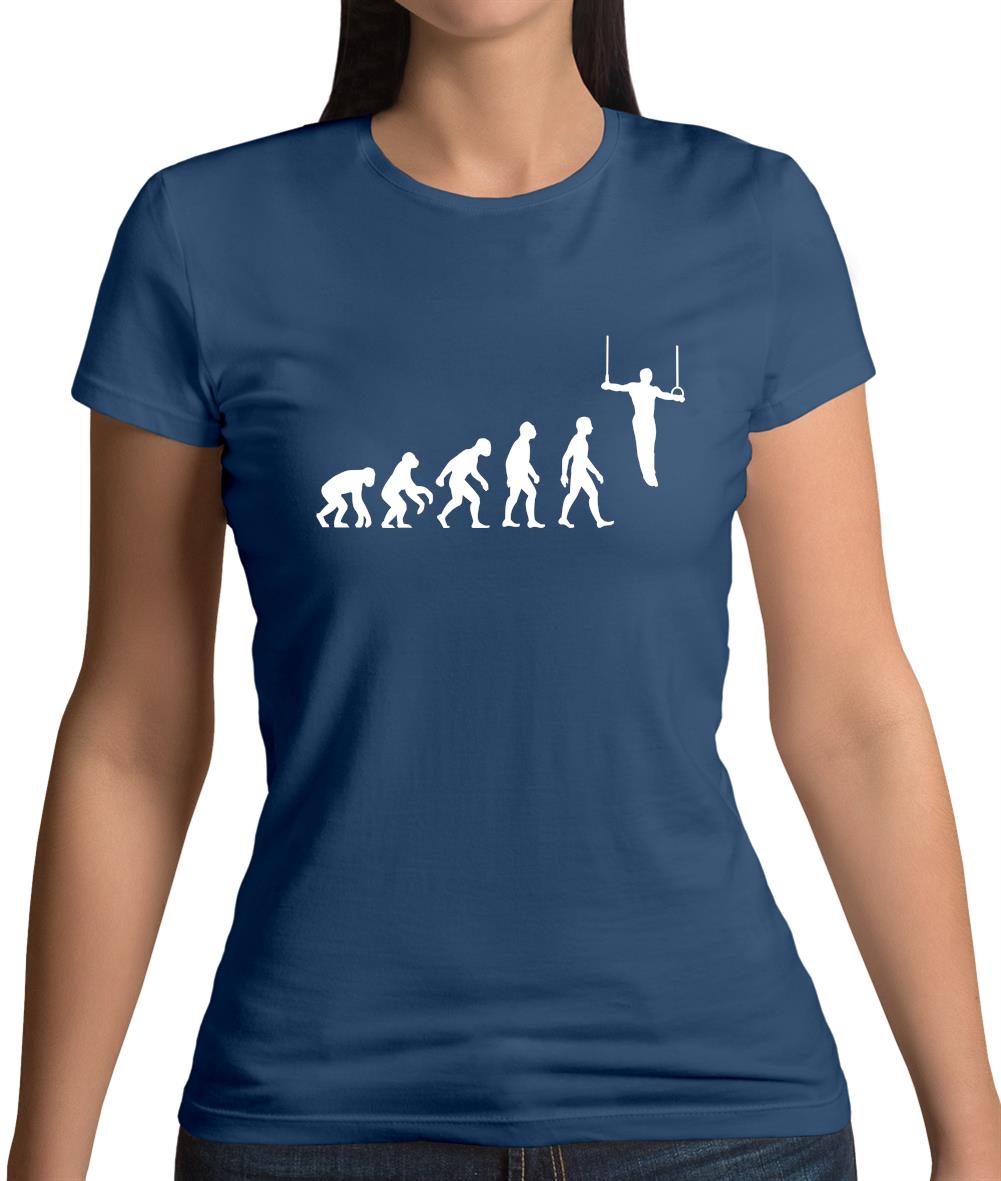 Evolution Of Man Rings Womens T-Shirt