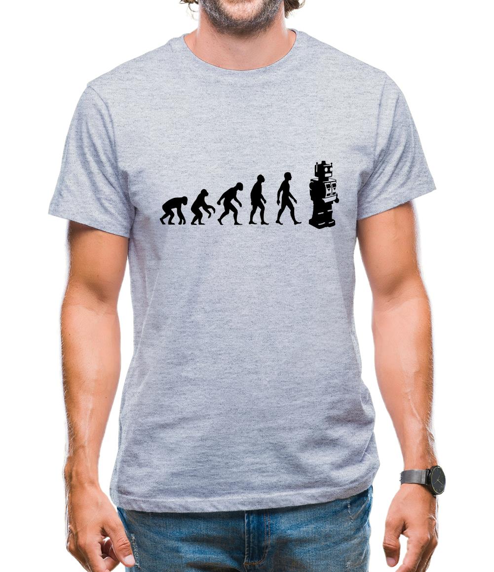 Evolution Of Man Robot Mens T-Shirt