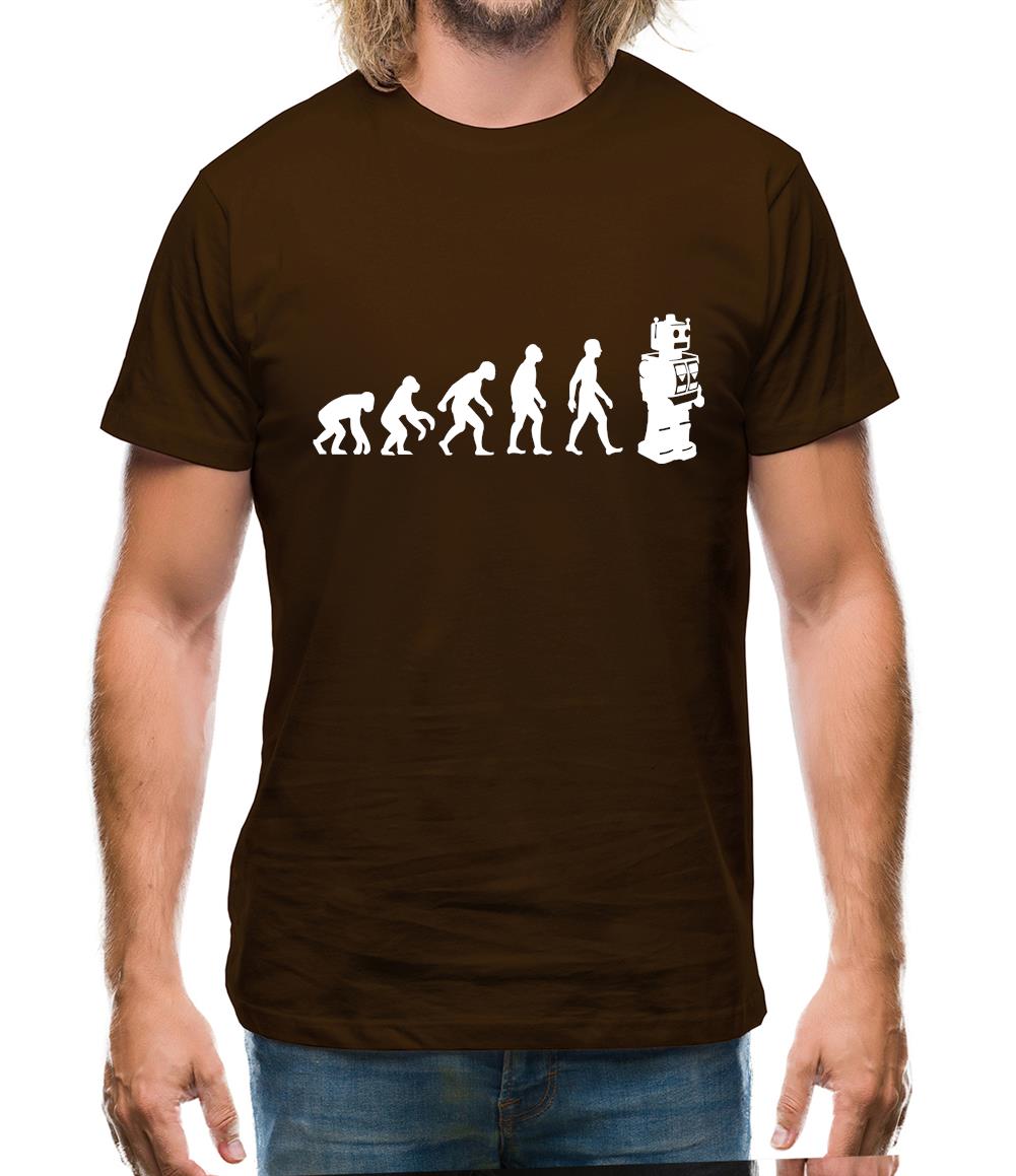 Evolution Of Man Robot Mens T-Shirt