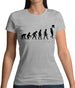 Evolution Of Man Rock Climbing Womens T-Shirt