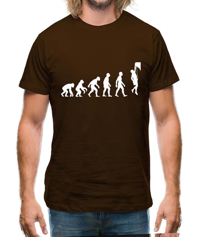 Evolution Of Man Rock Climbing Mens T-Shirt