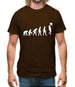 Evolution Of Man Rock Climbing Mens T-Shirt