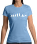 Evolution Of Man Rowing Machine Womens T-Shirt