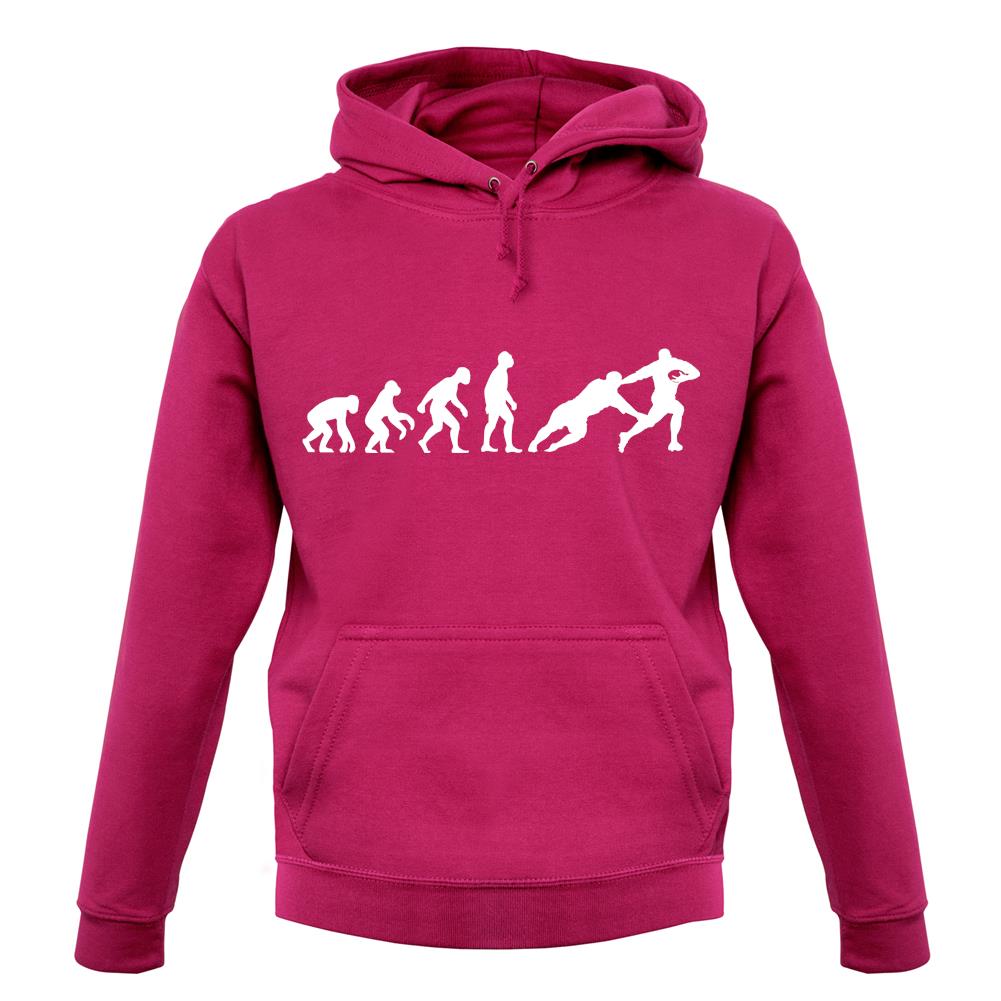 Evolution Of Rugby Line Out unisex hoodie