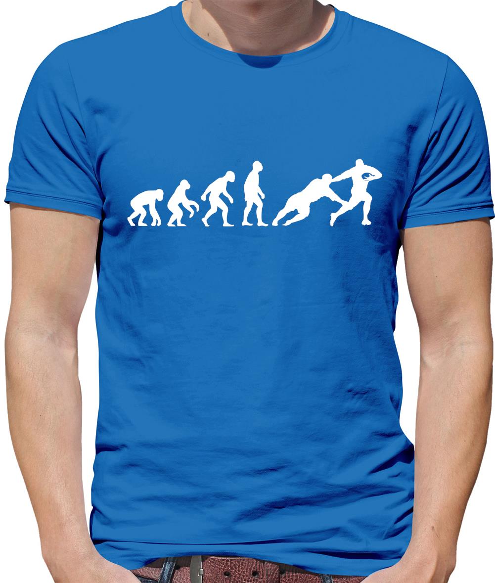 Evolution of Man Rugby Mens T-Shirt