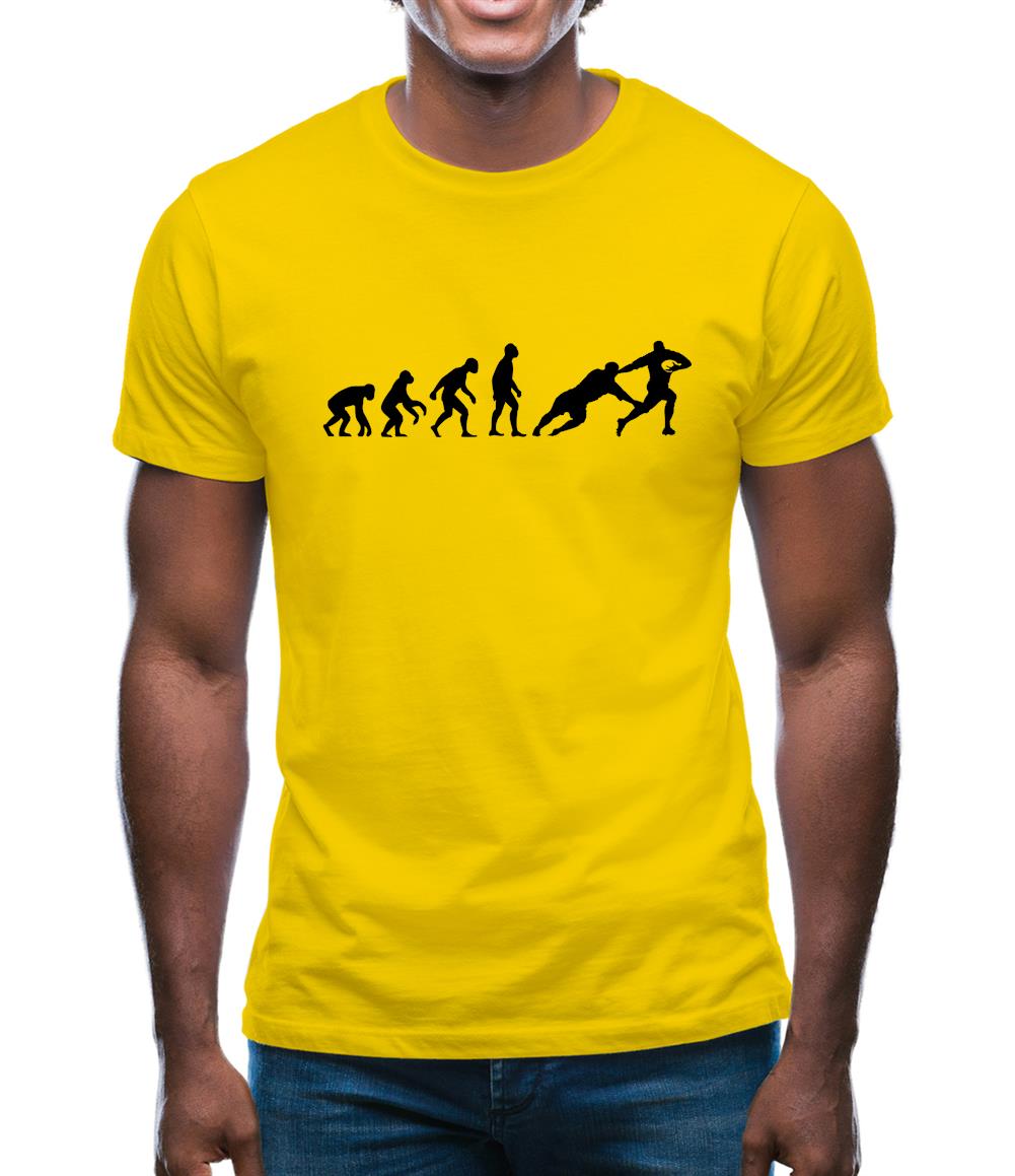 Evolution Of Rugby Line Out Mens T-Shirt