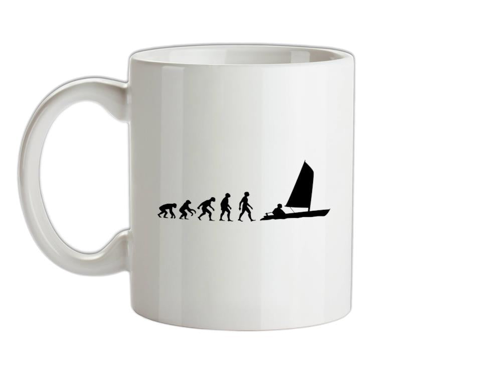 Evolution of Man Sailing Ceramic Mug