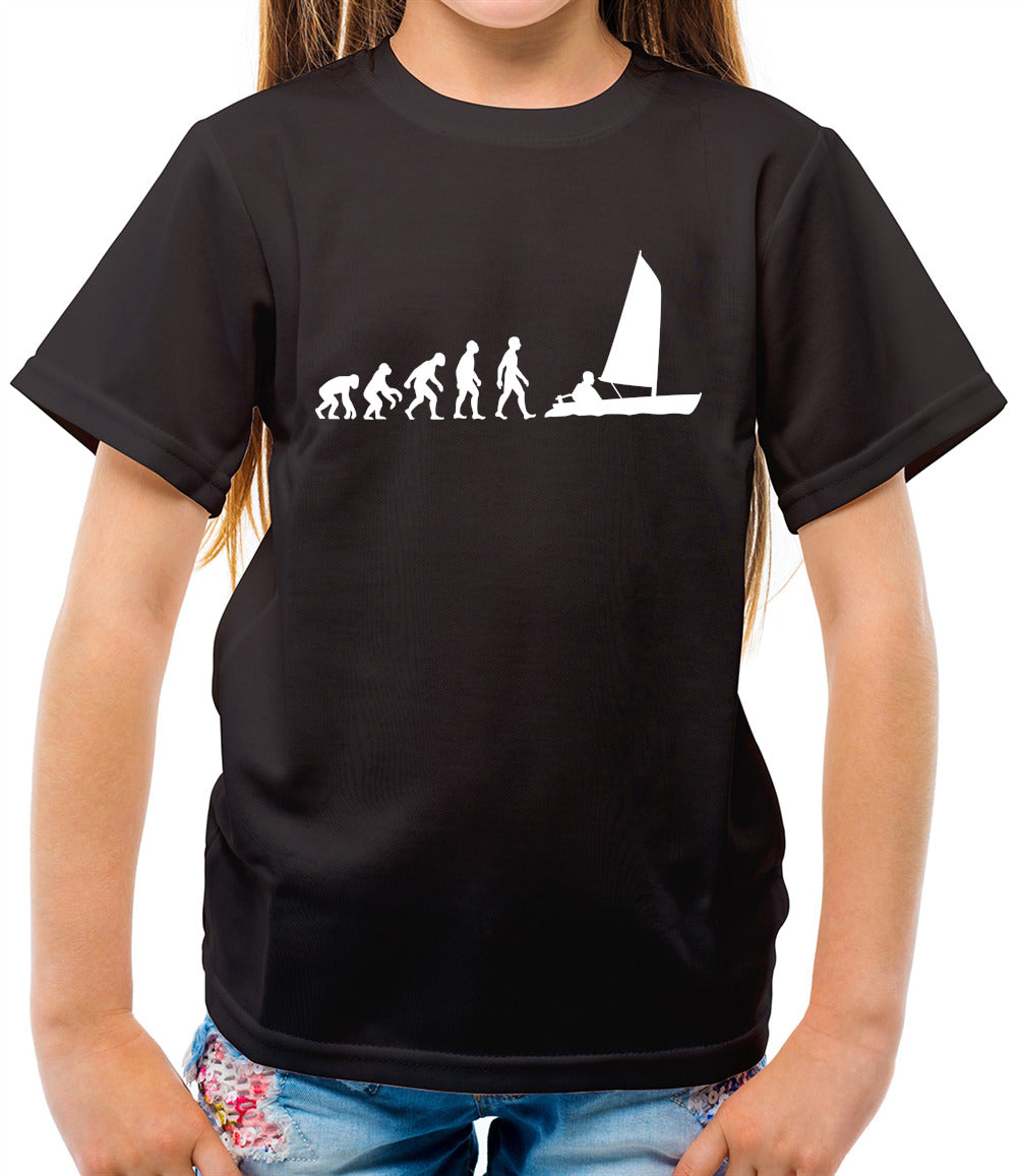 Evolution of Man Sailing - Childrens / Kids Crewneck T-Shirt