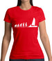 Evolution Of Man Sailing Womens T-Shirt