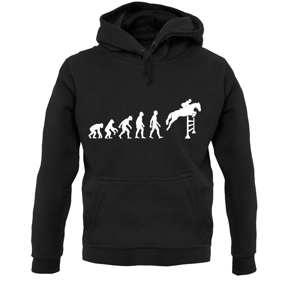 Evolution Of Man Show Jump Unisex Hoodie