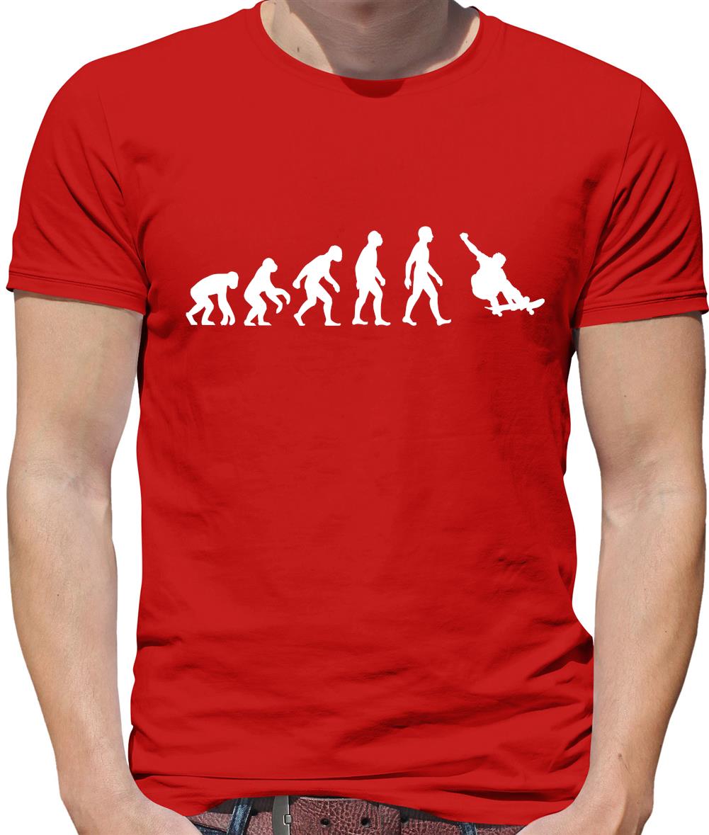 Evolution of Man Skateboarding Mens T-Shirt