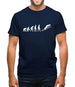 Evolution Of Man Ski Jump Mens T-Shirt