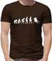 Dressdown Evolution of Man Skiing Mens T-Shirt