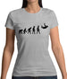 Evolution Of Man Skydiver (Skydiving) Womens T-Shirt