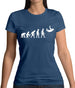 Evolution Of Man Skydiver (Skydiving) Womens T-Shirt