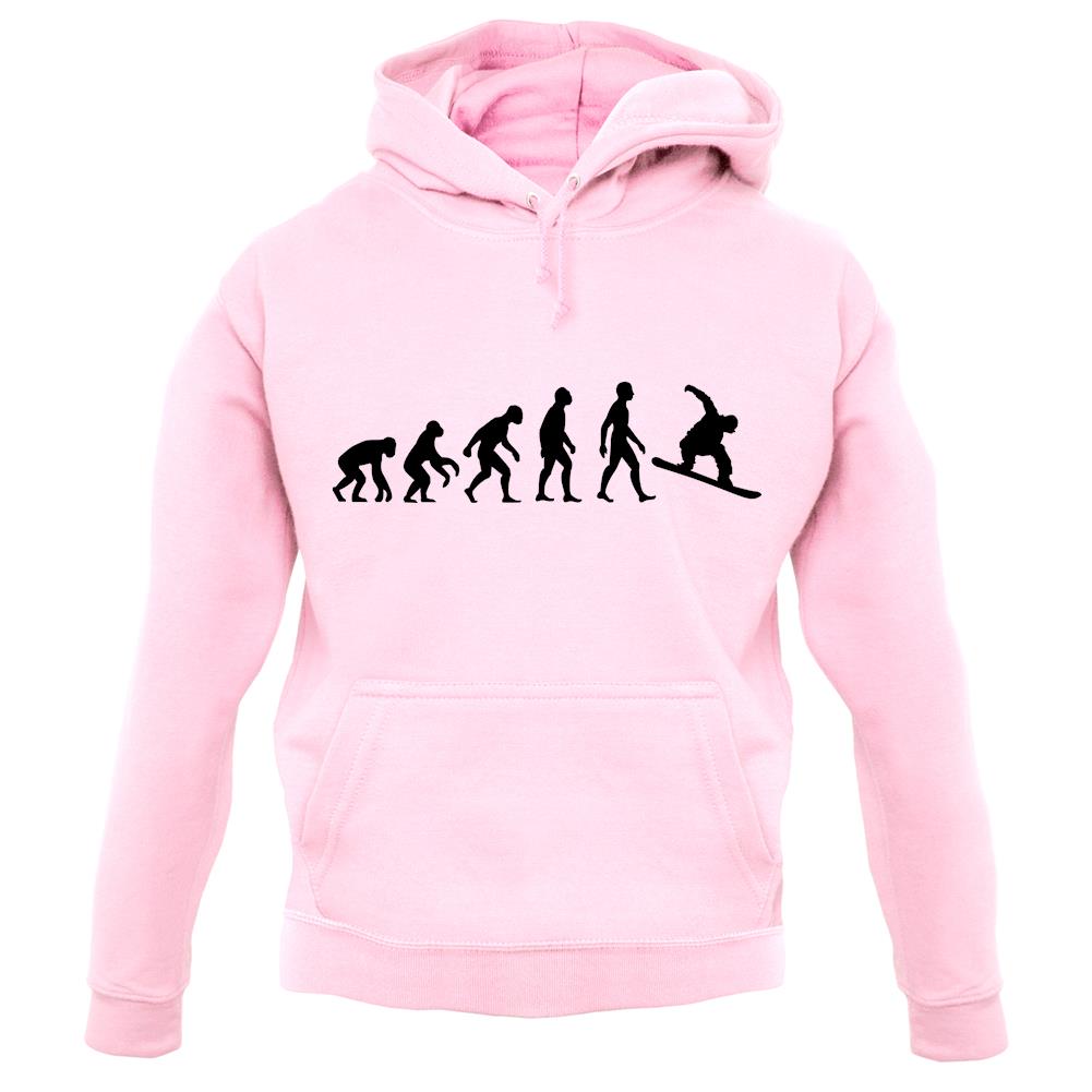 Dressdown Evolution of Man Snowboard Unisex Hoodie