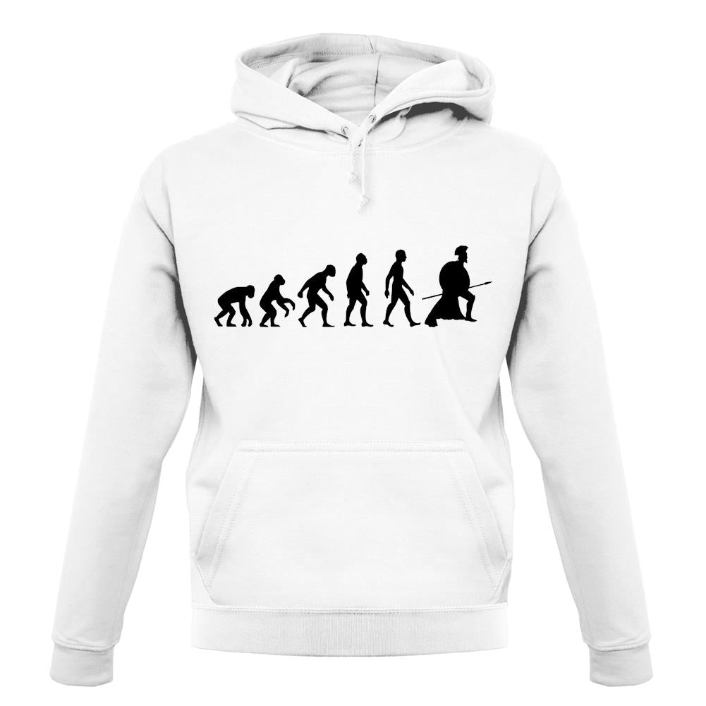 Evolution Of Man Spartan unisex hoodie