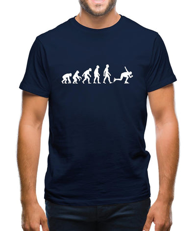 Evolution Of Man Speed Skating Mens T-Shirt