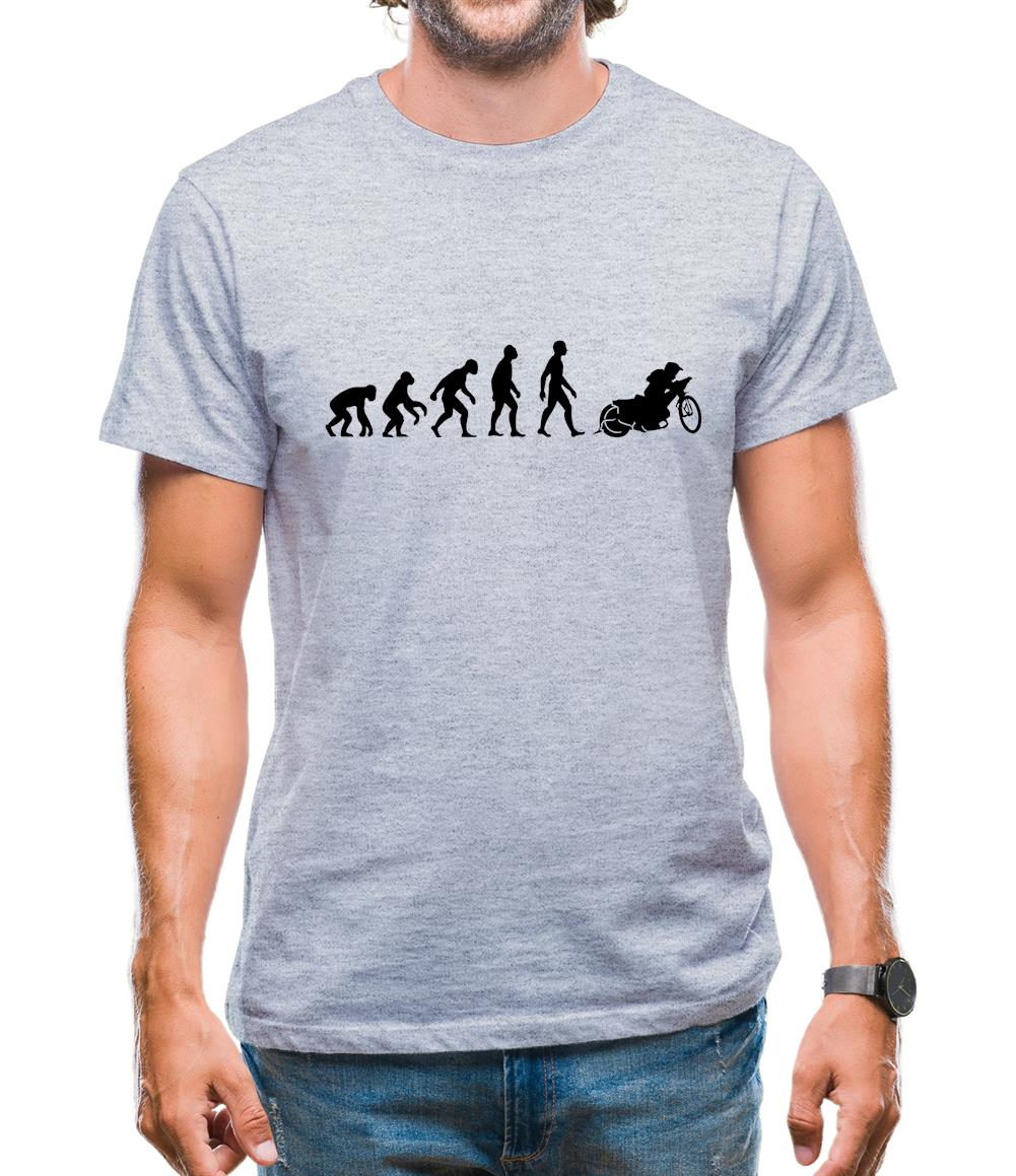 Evolution of Man Speedway Mens T-Shirt