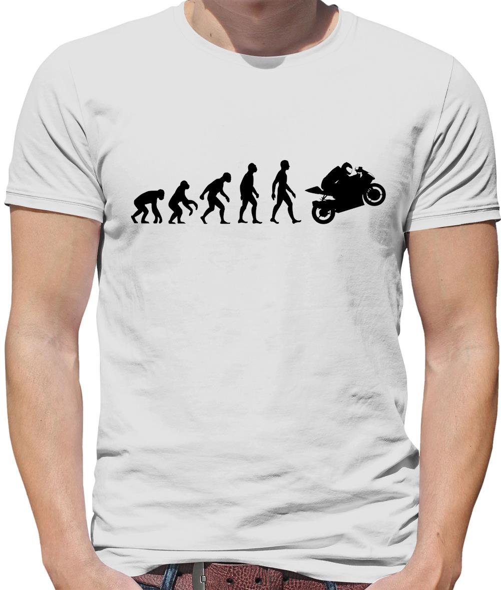 Evolution of Man Superbike Mens T-Shirt
