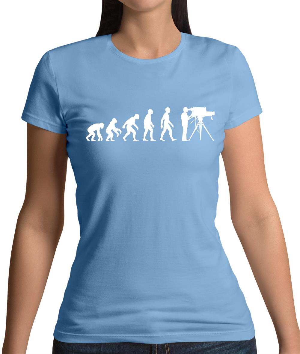 Evolution Of Man Cameraman Womens T-Shirt