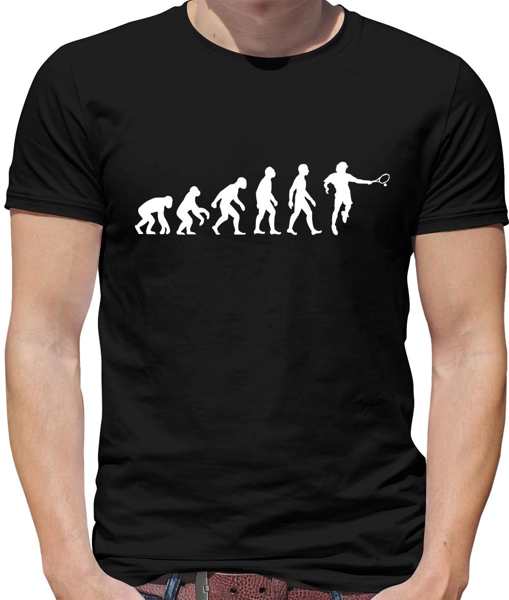 Evolution of Man Tennis Mens T-Shirt