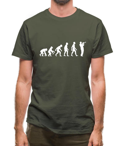 Evolution Of Man Trumpet Player Mens T-Shirt