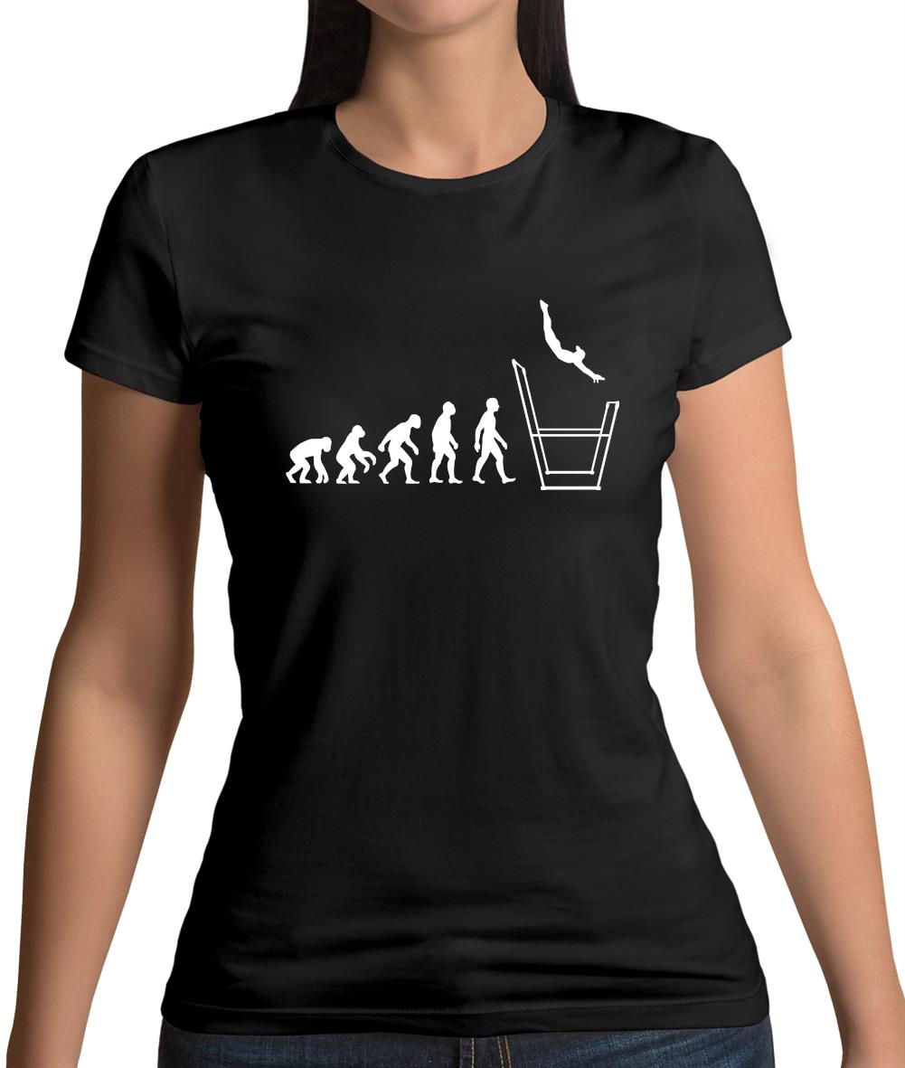 Evolution Of Man Uneven Bars Womens T-Shirt